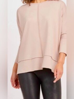 SPANX Perfect Length Dolman Top | Rose Tan | Relaxed Fit | Size L